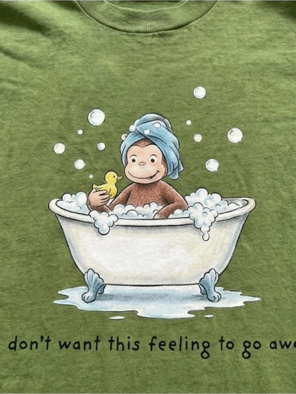 Gildan Green 'I Don't Want This Feeling to Go Away' Bath Graphic Tee